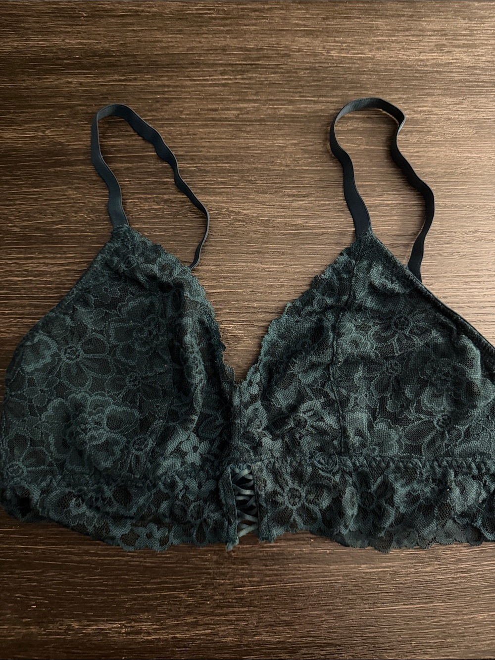 Victoria's Secret Dark Green Lace Bralette
